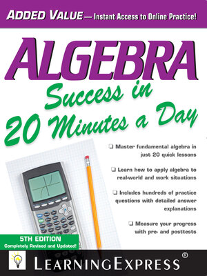 Algebra Success in 20 Minutes a Day - ebook